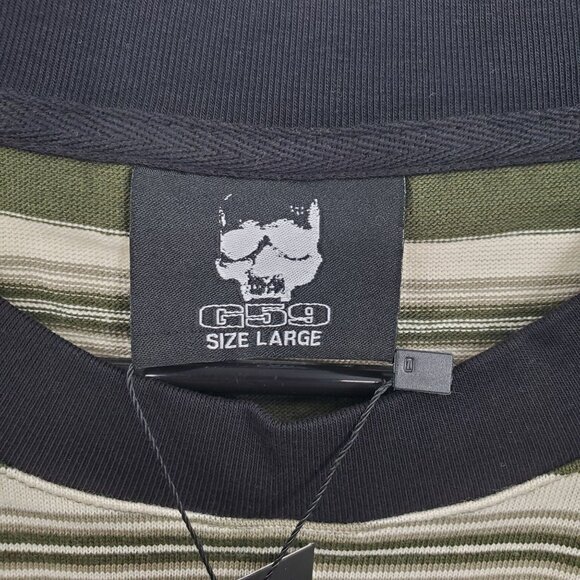 G59 Records Striped Short Sleeve Shirt Top Men Size Large NWT $uicideboy$ Merch - Picture 3 of 12